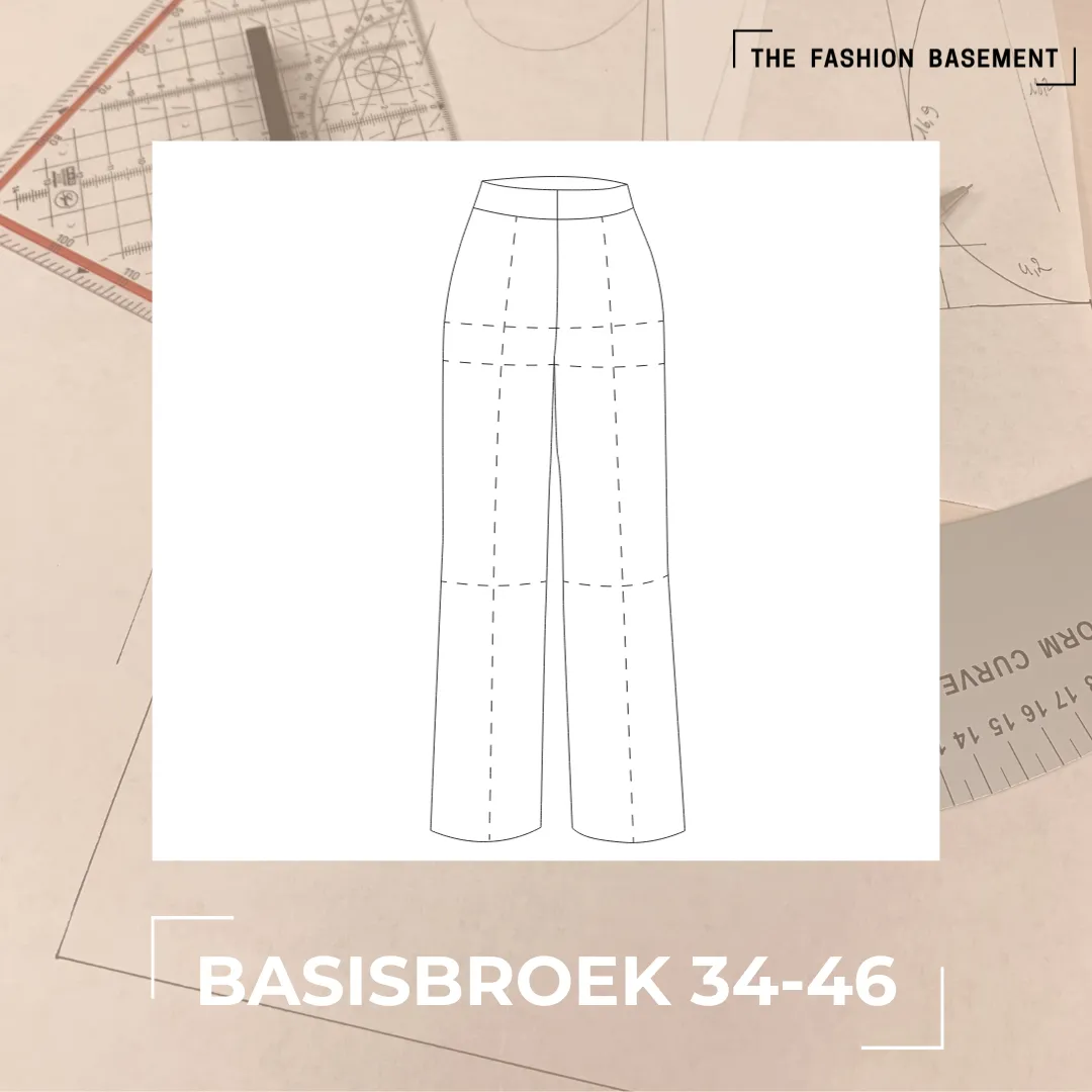 Patroon klassieke basisbroek maat 34 - 46 van "The Fashion Basement"